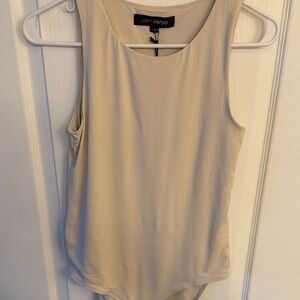 LOFT Cream Sleeveless Bodysuit